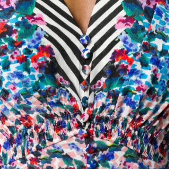 SALONI
Eve Floral Print Dress In Rainbow Gardenia - Picture 8 of 8